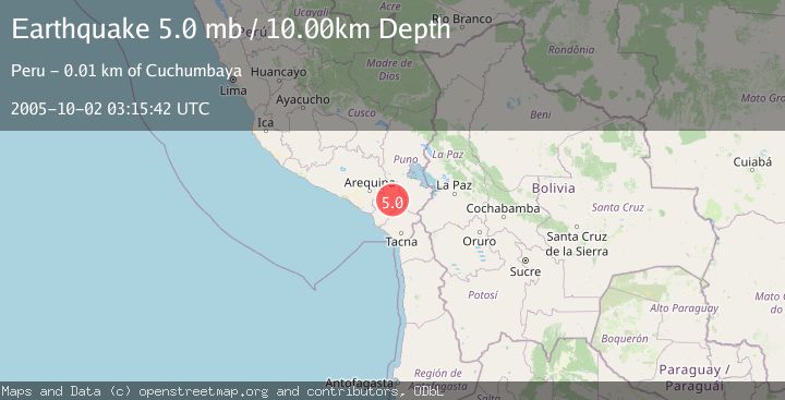 Map of SOUTHERN PERU