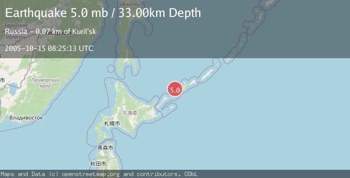 Map of KURIL ISLANDS