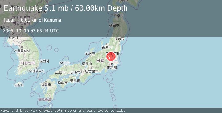 Map of EASTERN HONSHU, JAPAN