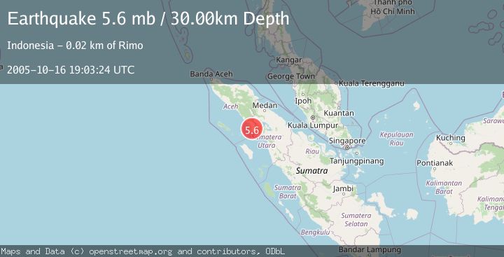 Map of NORTHERN SUMATRA, INDONESIA