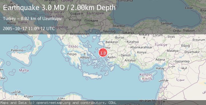 Map of NEAR THE COAST OF WESTERN TURKEY