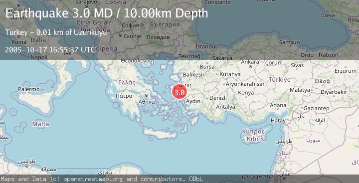 Map of NEAR THE COAST OF WESTERN TURKEY