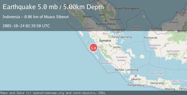 Map of KEP. MENTAWAI REGION, INDONESIA