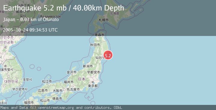 Map of NEAR EAST COAST OF HONSHU, JAPAN