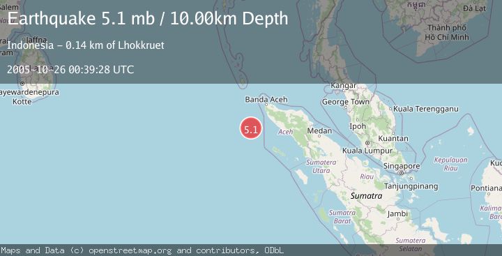 Map of OFF W COAST OF NORTHERN SUMATRA