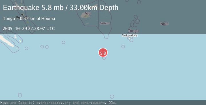 Map of SOUTH OF FIJI ISLANDS