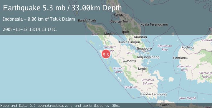 Map of NIAS REGION, INDONESIA