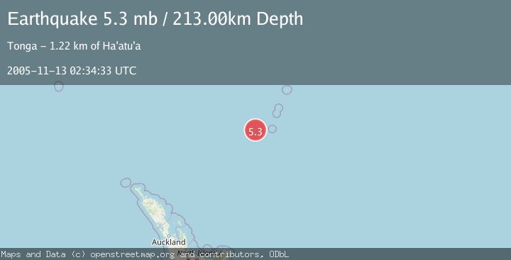 Map of KERMADEC ISLANDS REGION