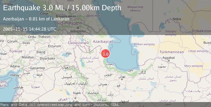 Map of CASPIAN SEA, OFFSHORE AZERBAIJAN