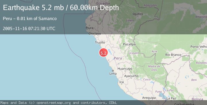 Map of NEAR COAST OF NORTHERN PERU