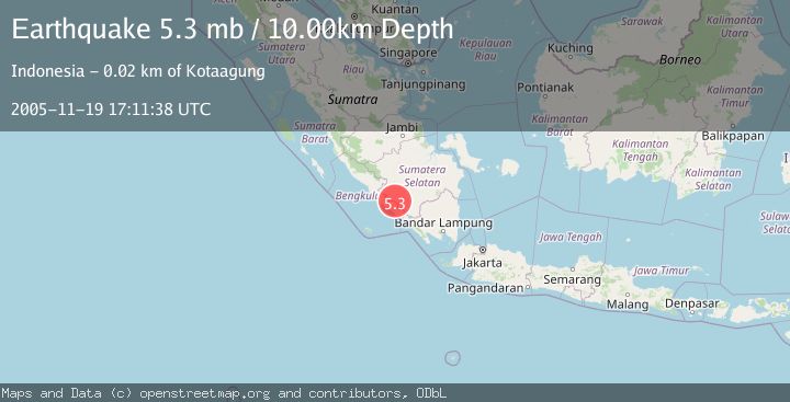 Map of SOUTHERN SUMATRA, INDONESIA
