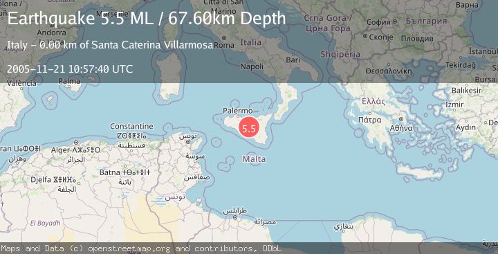 Map of SICILY, ITALY