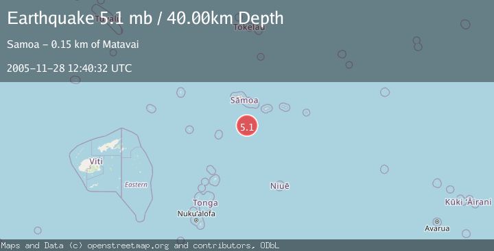 Map of SAMOA ISLANDS REGION