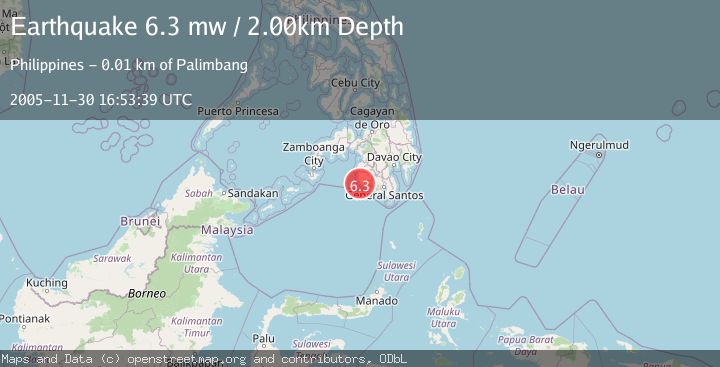 Map of MINDANAO, PHILIPPINES