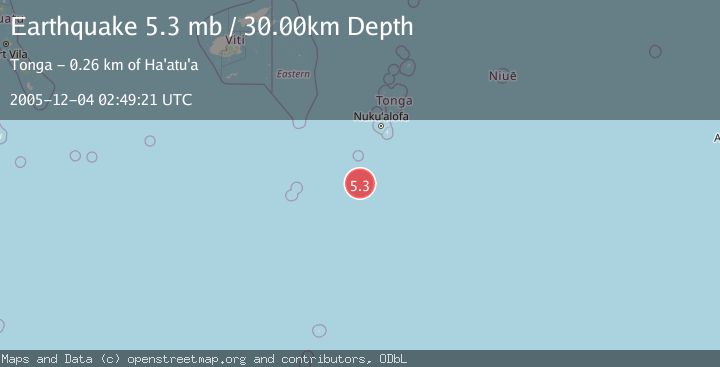Map of SOUTH OF FIJI ISLANDS
