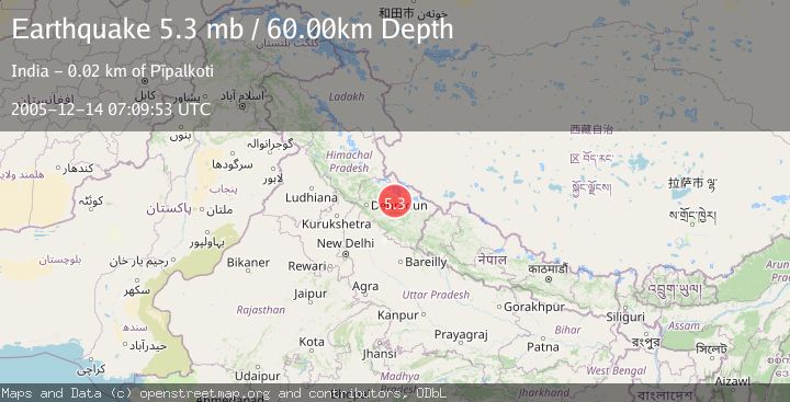 Map of UTTARANCHAL, INDIA
