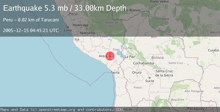 Map of SOUTHERN PERU