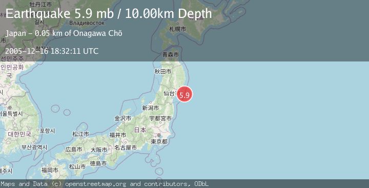 Map of NEAR EAST COAST OF HONSHU, JAPAN