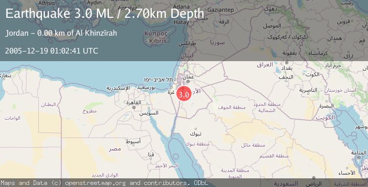 Map of DEAD SEA REGION
