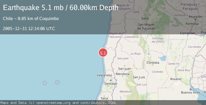 Map of OFFSHORE COQUIMBO, CHILE