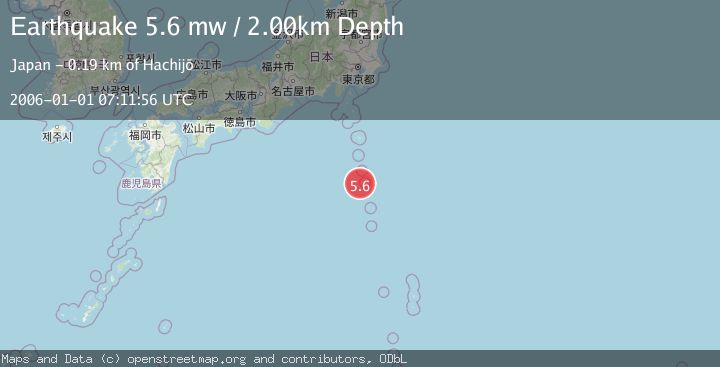 Map of IZU ISLANDS, JAPAN REGION