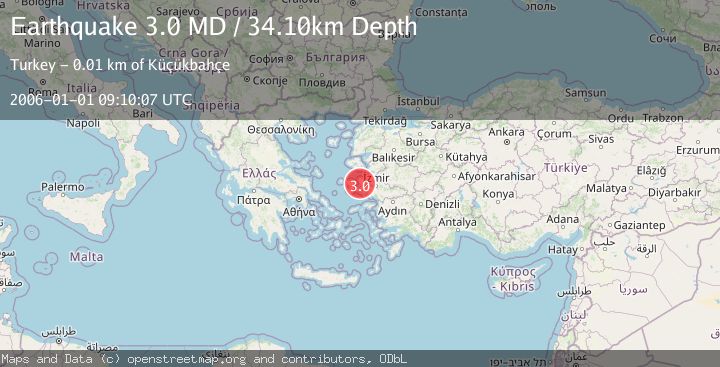 Map of NEAR THE COAST OF WESTERN TURKEY