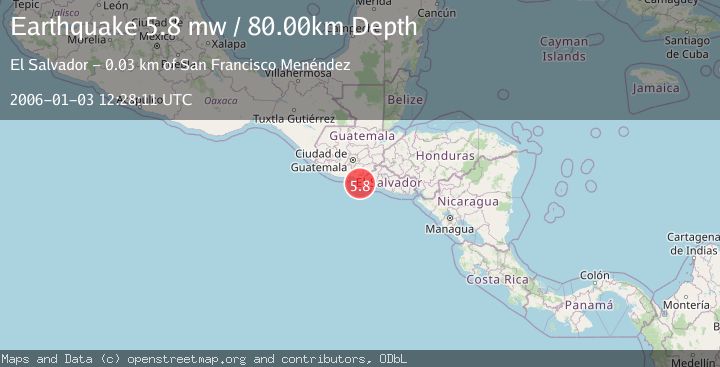 Map of OFFSHORE GUATEMALA
