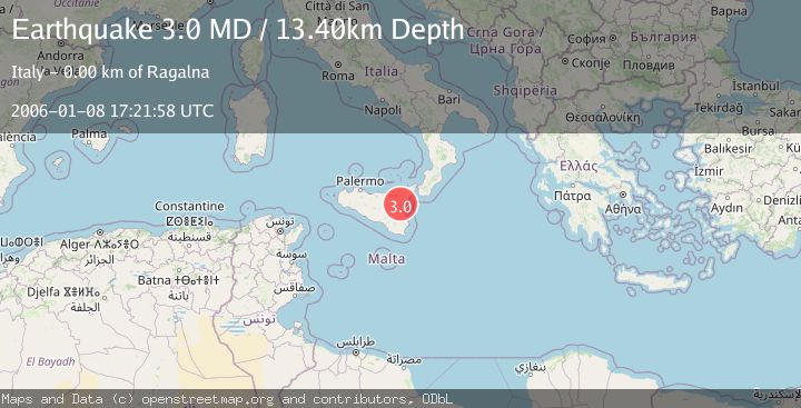 Map of SICILY, ITALY