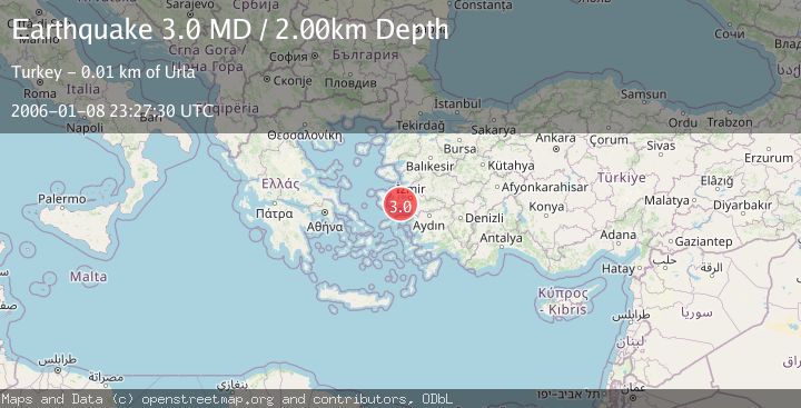 Map of NEAR THE COAST OF WESTERN TURKEY