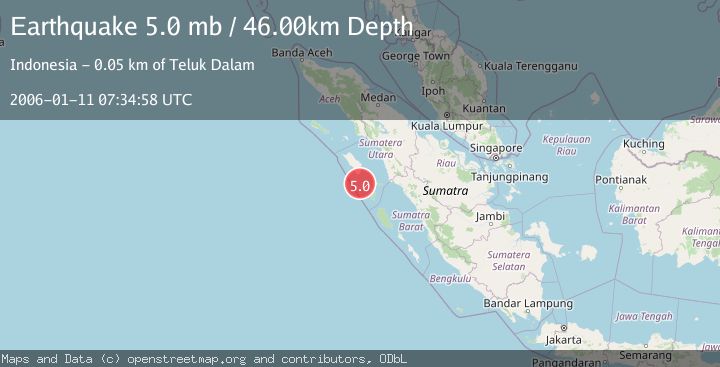 Map of NIAS REGION, INDONESIA