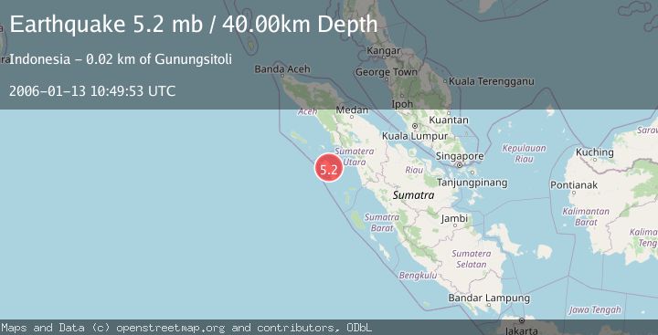 Map of NIAS REGION, INDONESIA