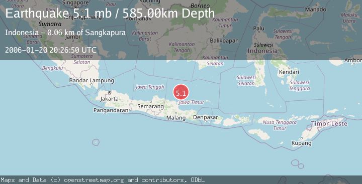 Map of JAVA, INDONESIA