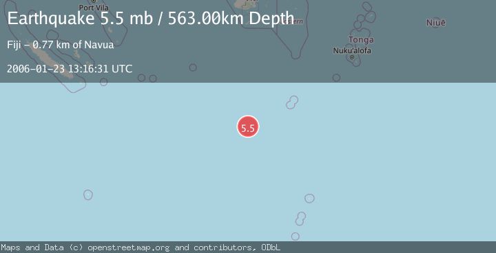 Map of SOUTH OF FIJI ISLANDS