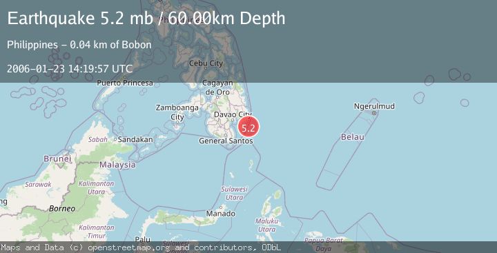 Map of MINDANAO, PHILIPPINES