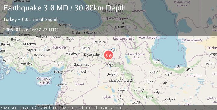 Map of EASTERN TURKEY