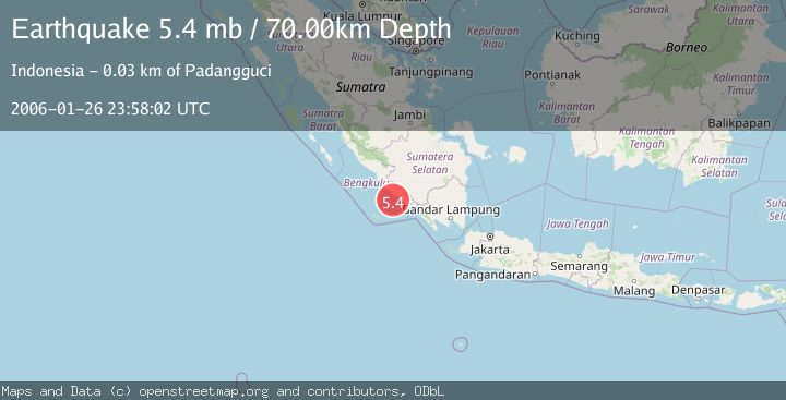 Map of SOUTHERN SUMATRA, INDONESIA
