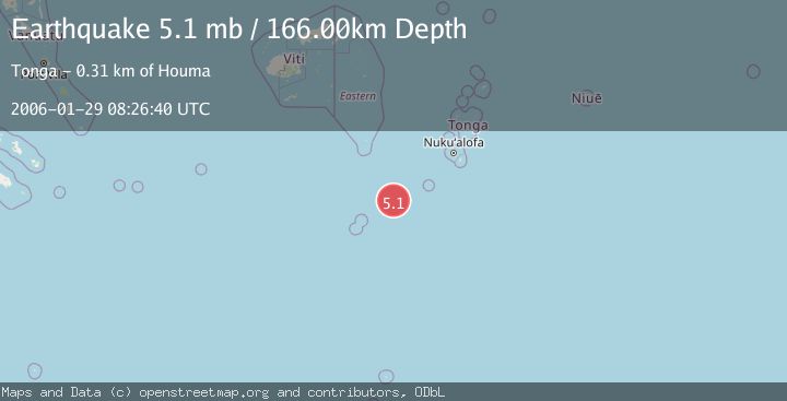 Map of SOUTH OF FIJI ISLANDS