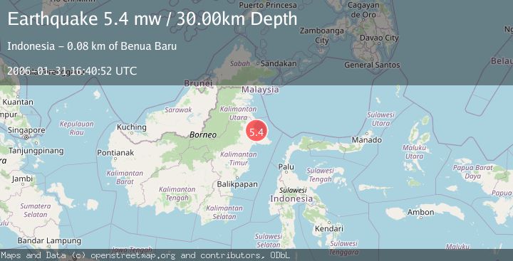 Map of KALIMANTAN, INDONESIA
