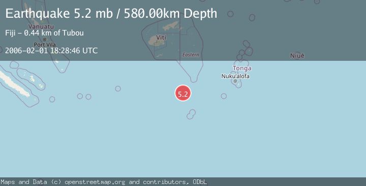 Map of SOUTH OF FIJI ISLANDS