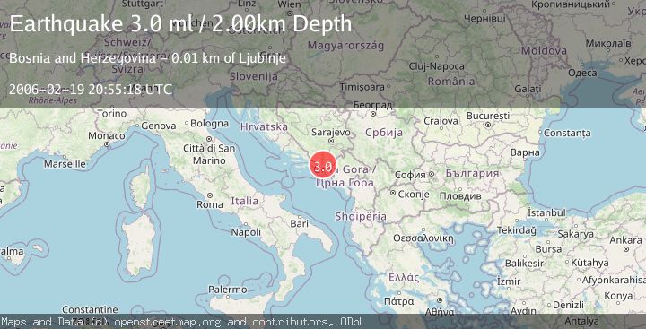 Map of BOSNIA AND HERZEGOVINA
