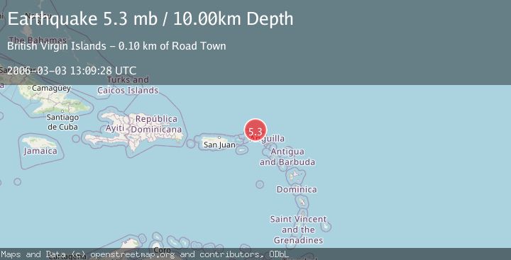 Map of VIRGIN ISLANDS REGION