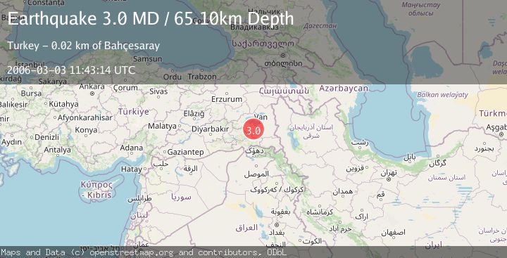 Map of EASTERN TURKEY