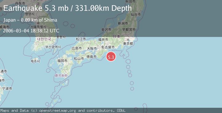 Map of NEAR S. COAST OF HONSHU, JAPAN