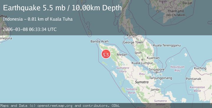 Map of NORTHERN SUMATRA, INDONESIA