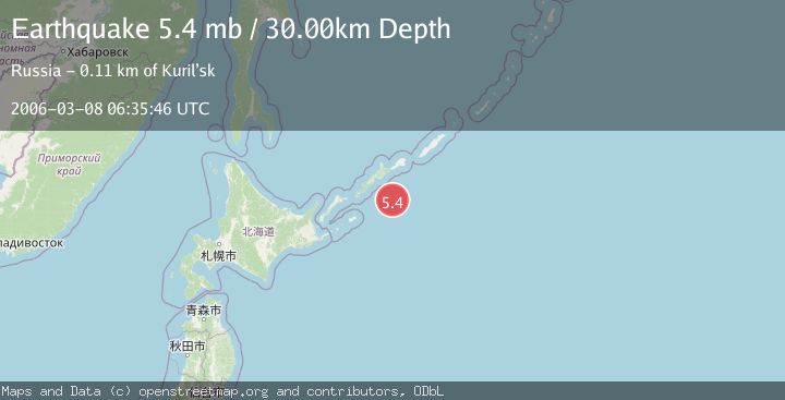 Map of KURIL ISLANDS