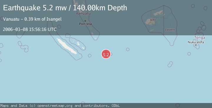 Map of SOUTHEAST OF LOYALTY ISLANDS