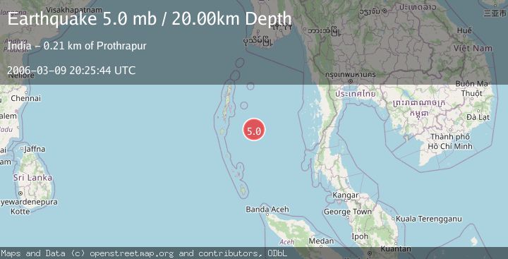 Map of ANDAMAN ISLANDS, INDIA REGION
