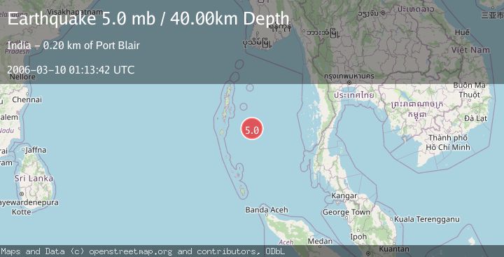 Map of ANDAMAN ISLANDS, INDIA REGION