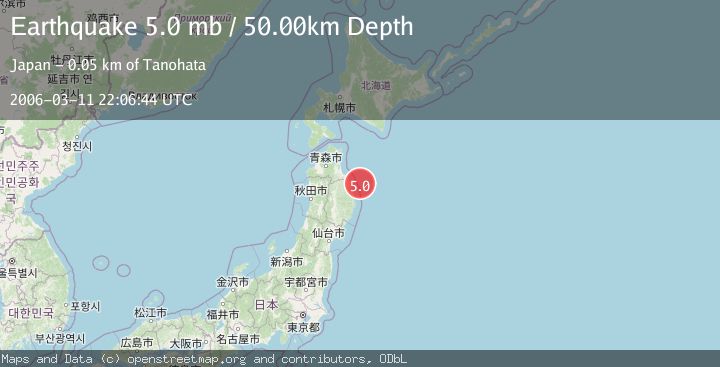 Map of NEAR EAST COAST OF HONSHU, JAPAN