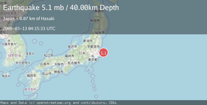 Map of NEAR EAST COAST OF HONSHU, JAPAN